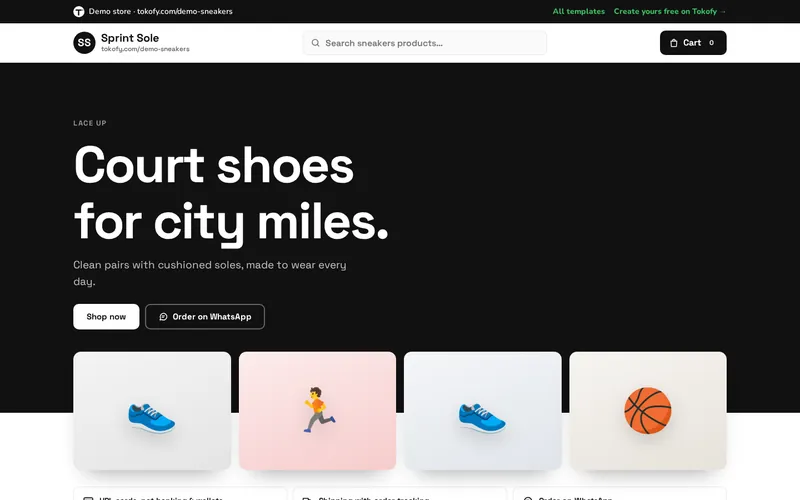 Preview of the Sneakers template: Sprint Sole demo store